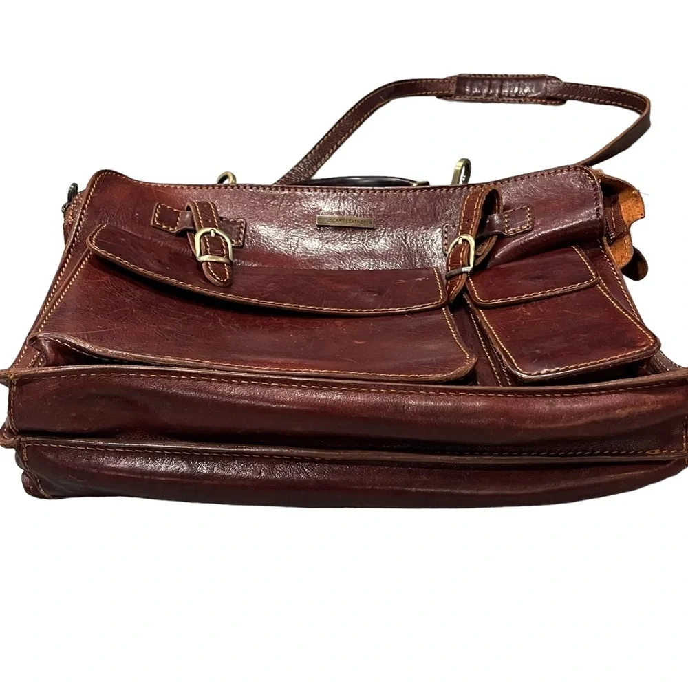 Tuscany Leather Brown Venezia Briefcase Bag